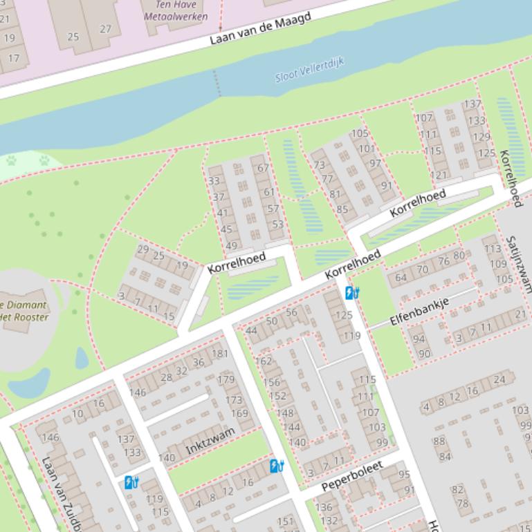 Kaart van  Korrelhoed.