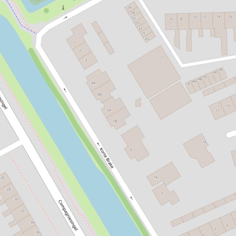 Kaart van  Korte Brake.