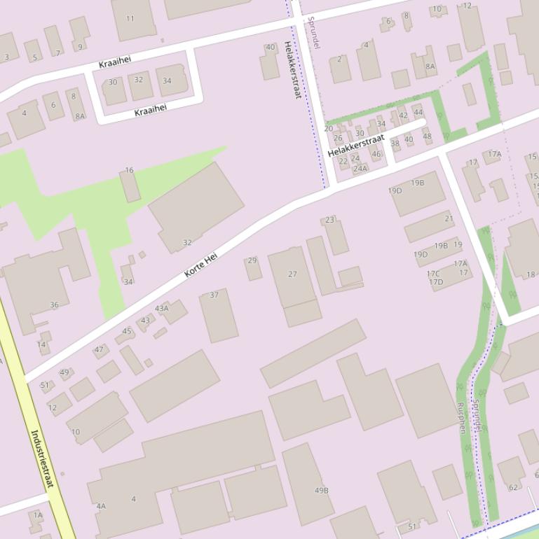 Kaart van  Korte Hei.