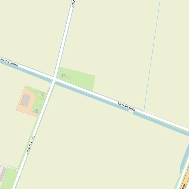 Kaart van de Korte Kruisweg.