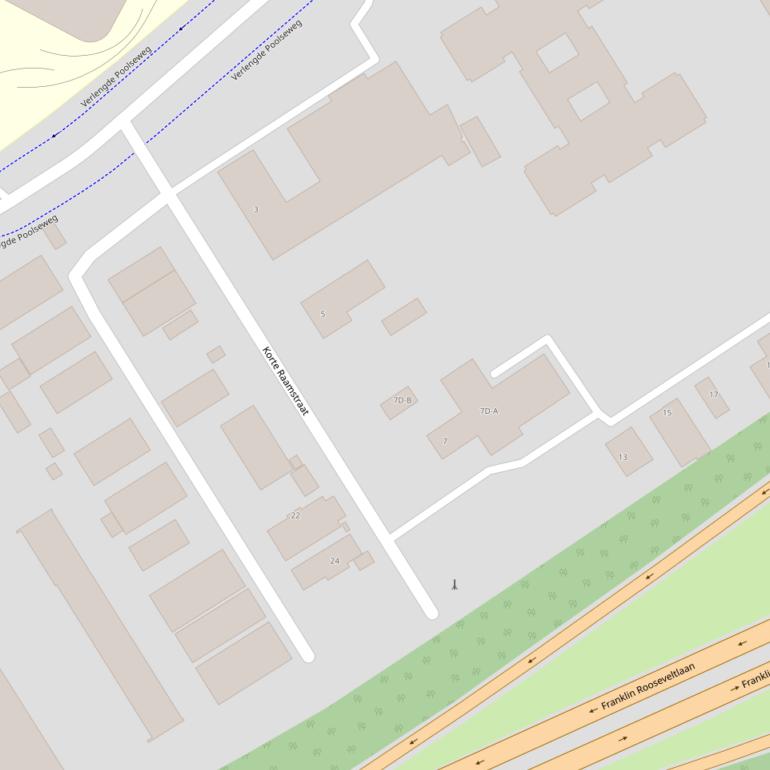 Kaart van de Korte Raamstraat.