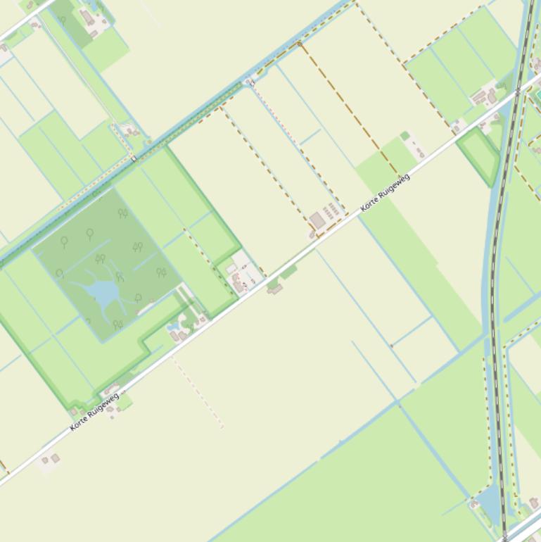 Kaart van de Korte Ruigeweg.