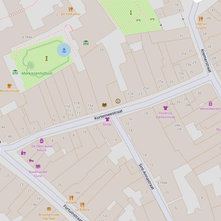 Kaart van de Kortemeestraat.