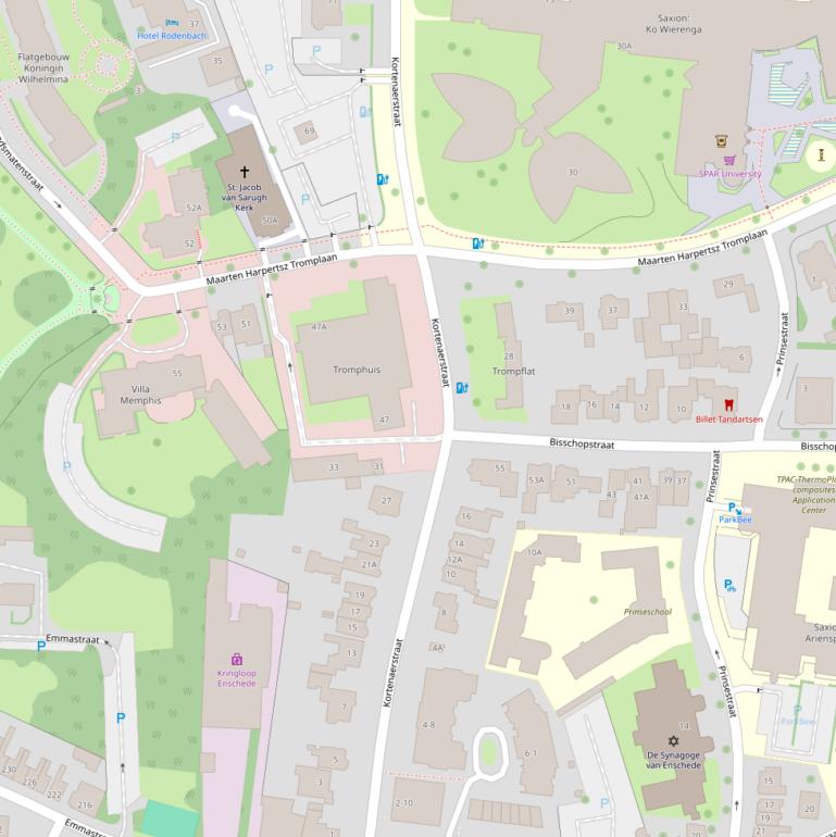 Kaart van de Kortenaerstraat.