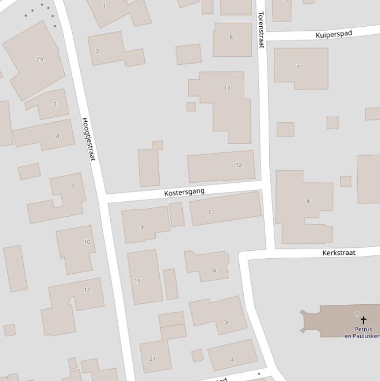 Kaart van  Kostersgang.