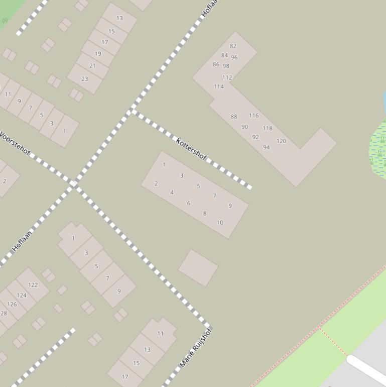 Kaart van de Kottershof.