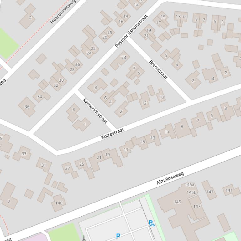 Kaart van de Kottestraat.