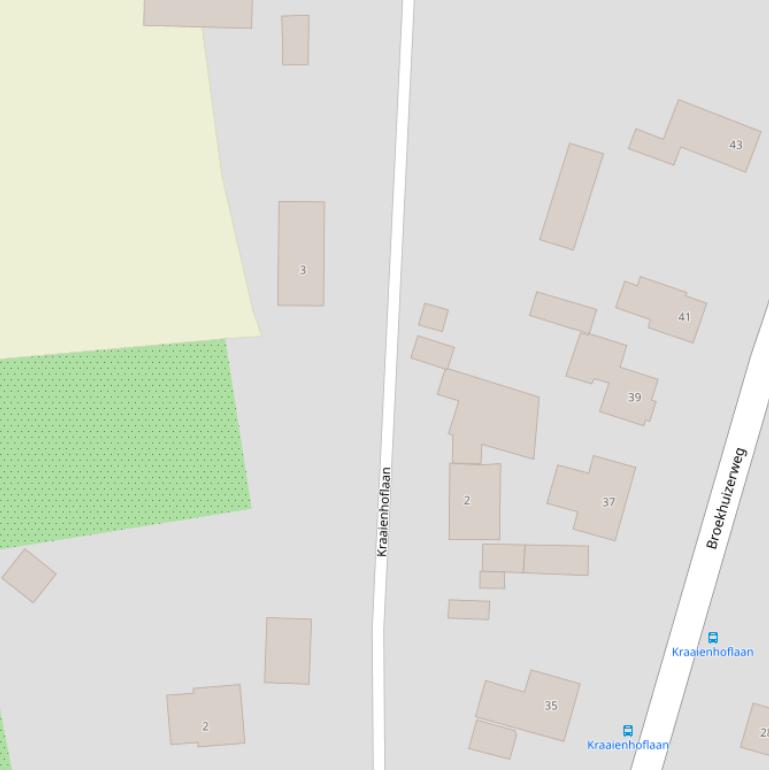 Kaart van de Kraaienhoflaan.