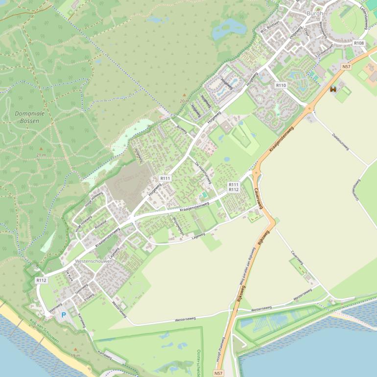 Kaart van de Kraaijensteinweg.