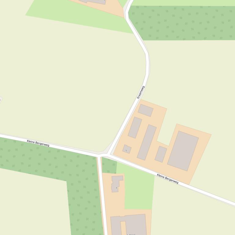 Kaart van de Kraamweg.