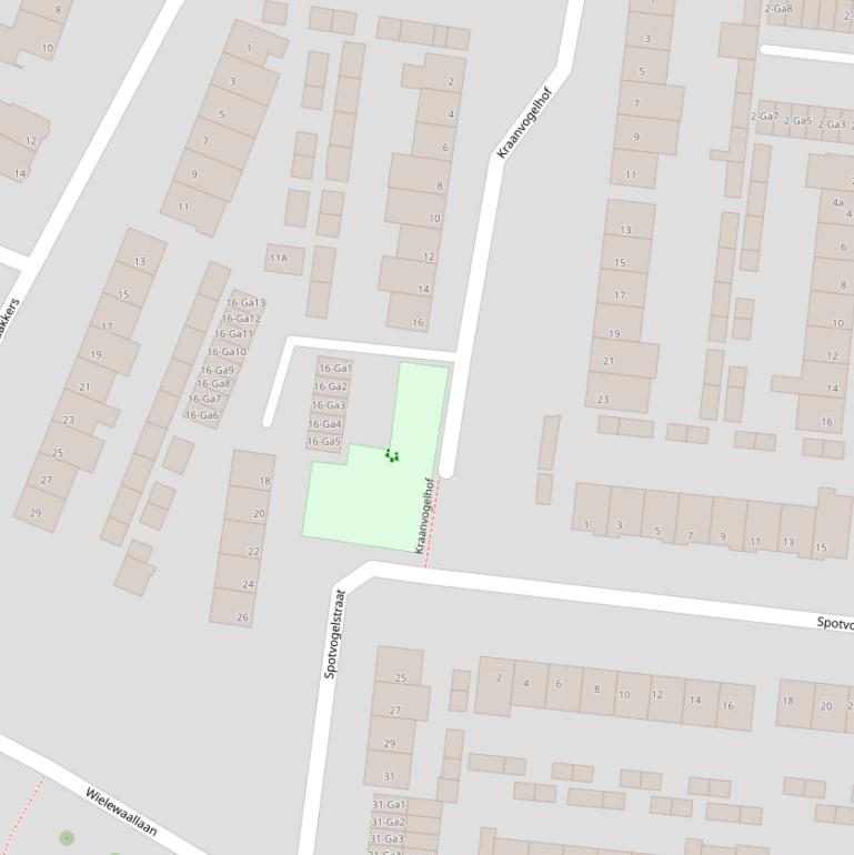 Kaart van de Kraanvogelhof.