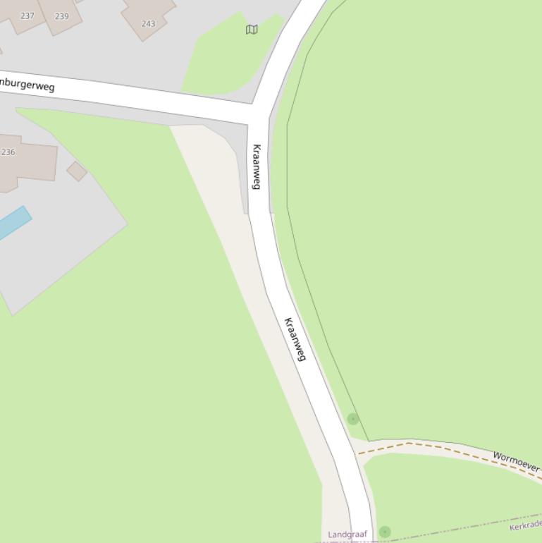 Kaart van de Kraanweg.