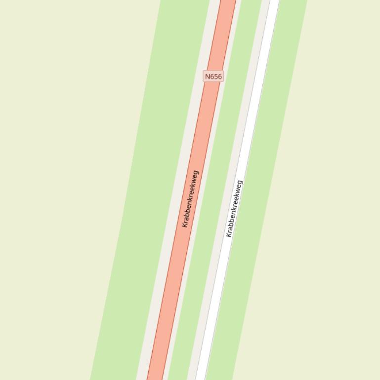 Kaart van de Krabbenkreekweg.