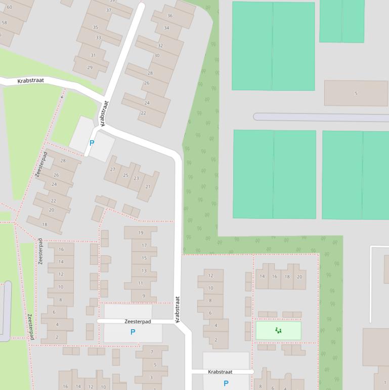 Kaart van de Krabstraat.