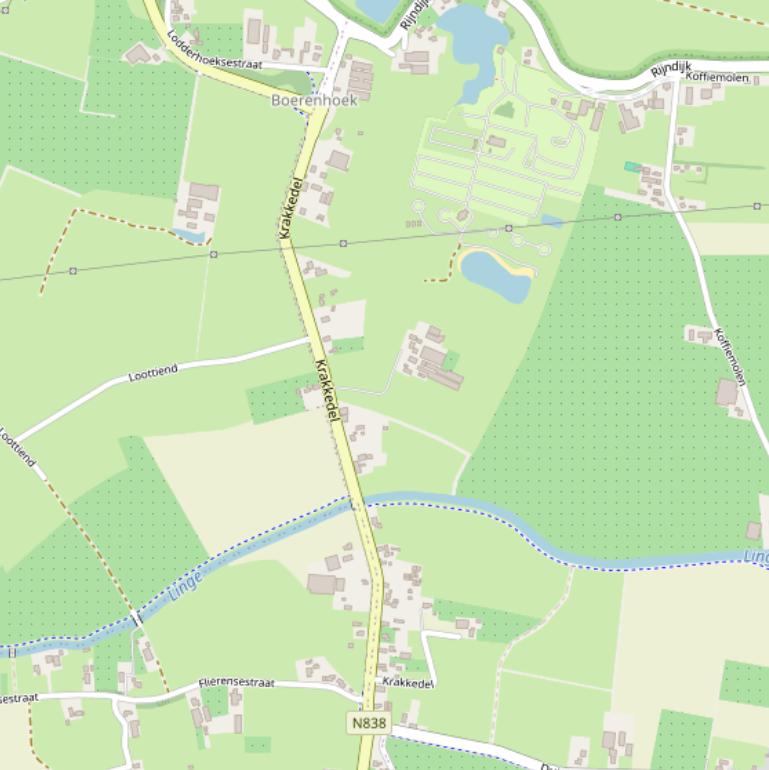 Kaart van  Krakkedel.