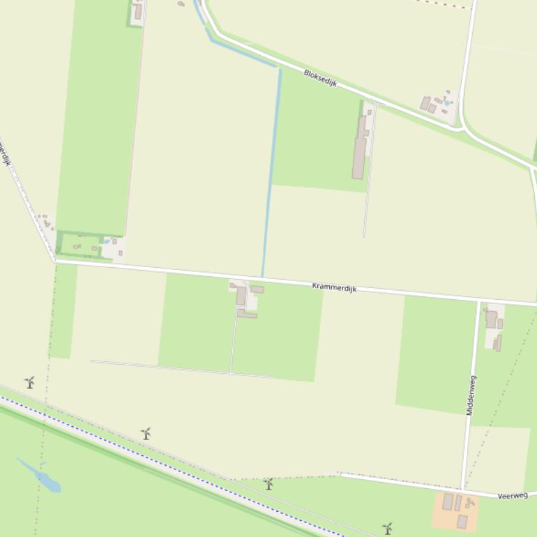 Kaart van de Krammerdijk.