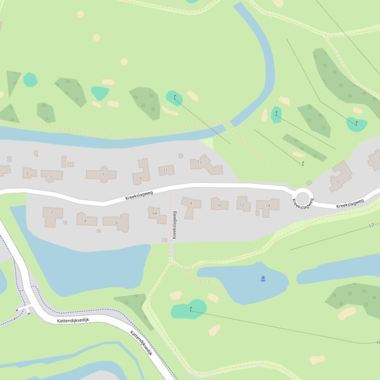 Kaart van de Kreekslagweg.