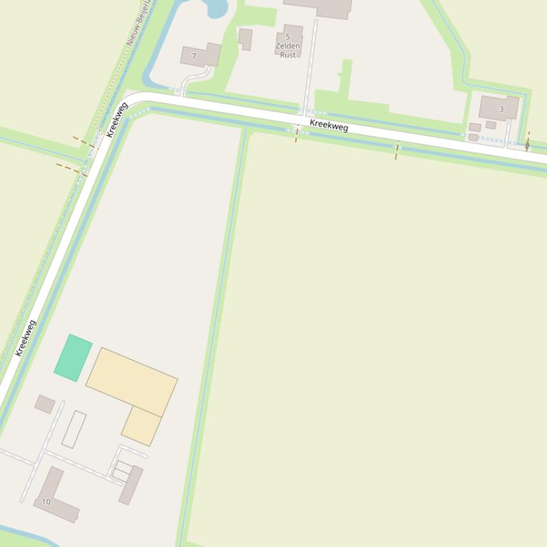 Kaart van de Kreekweg.