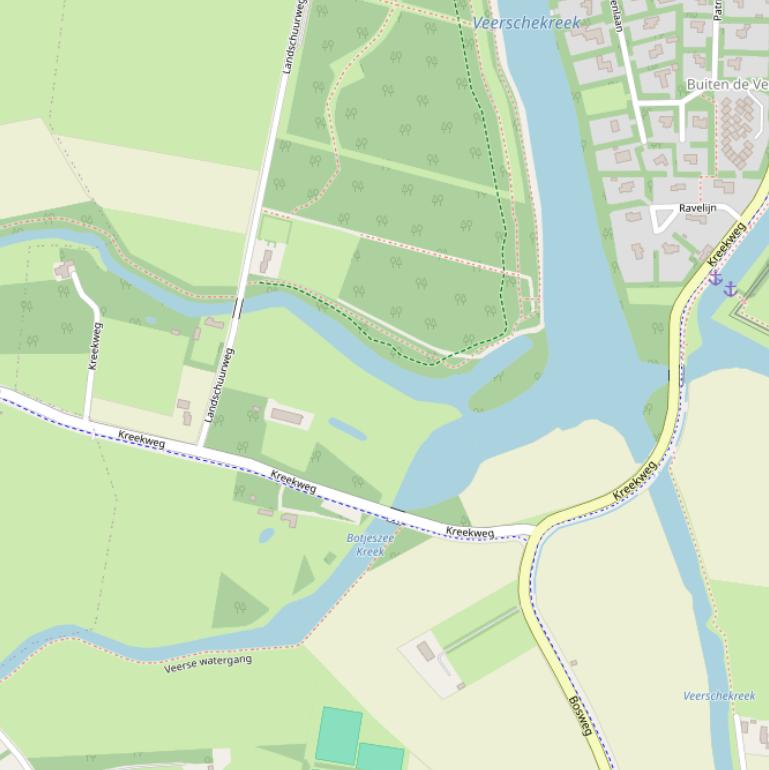 Kaart van de Kreekweg.