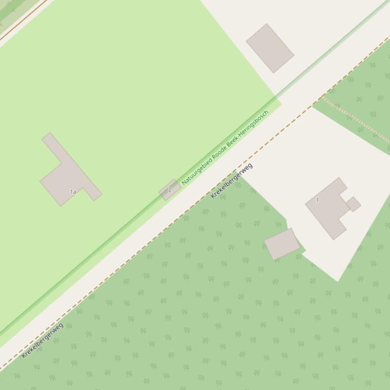Kaart van de Krekelbergerweg.