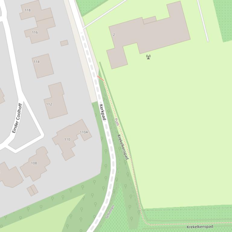 Kaart van het Krekelkenspad.