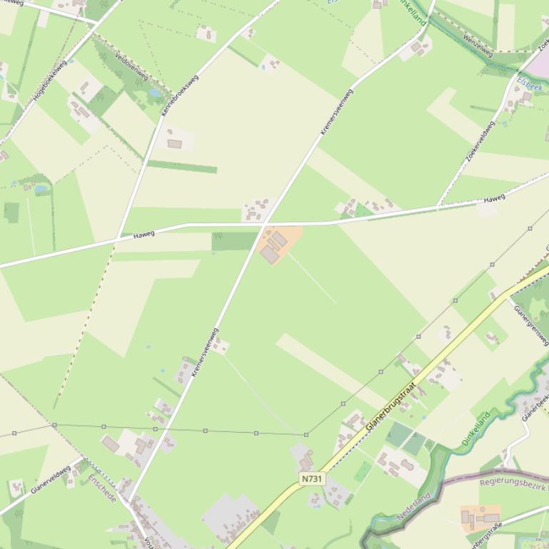 Kaart van de Kremersveenweg.