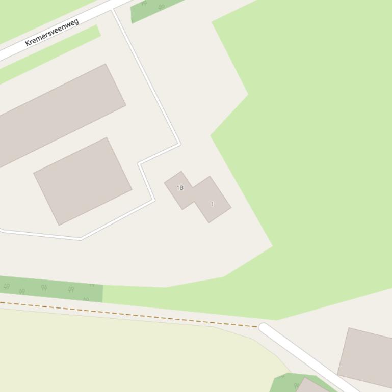 Kaart van de Kremersveenweg.