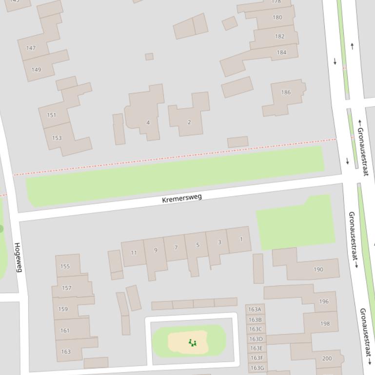 Kaart van de Kremersweg.