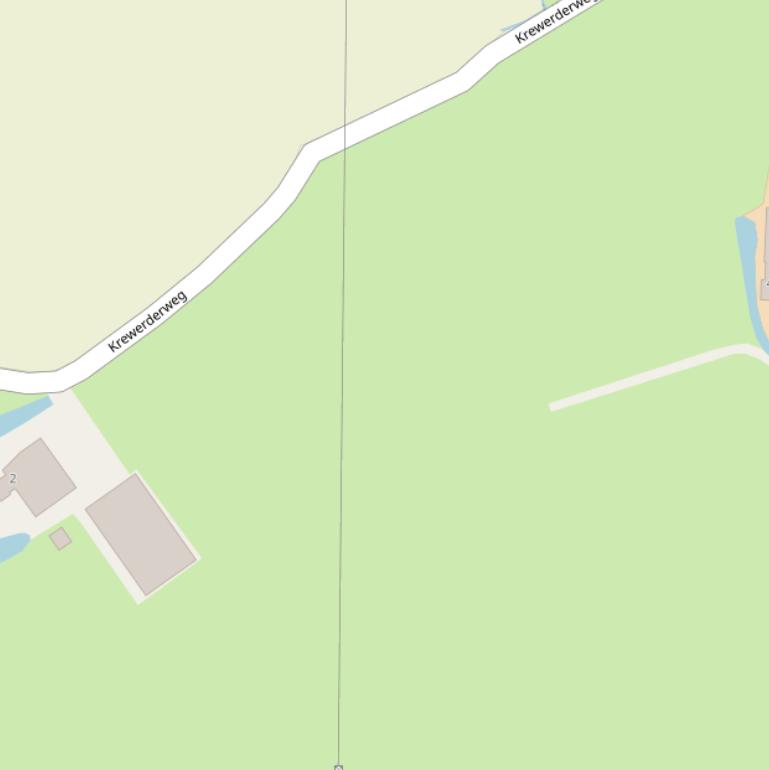 Kaart van de Krewerderweg.