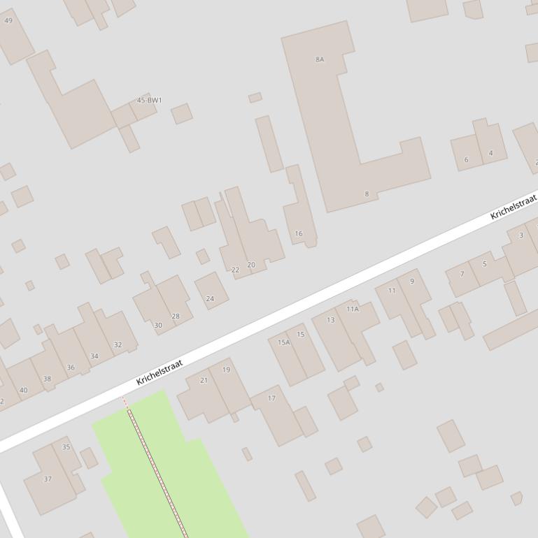 Kaart van de Krichelstraat.