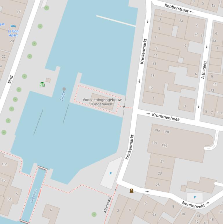 Kaart van de Kriekenmarkt.