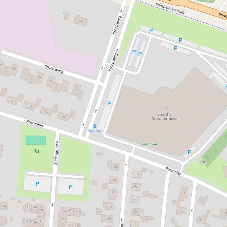 Kaart van de Kroepsweg.