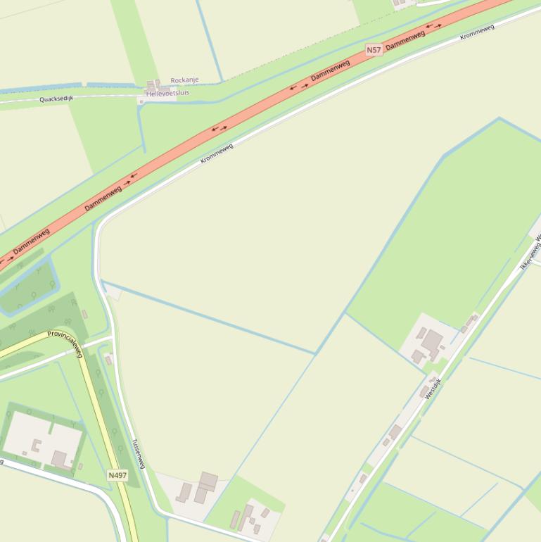 Kaart van de Krommeweg.