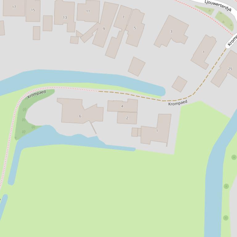 Kaart van  Krompaed.