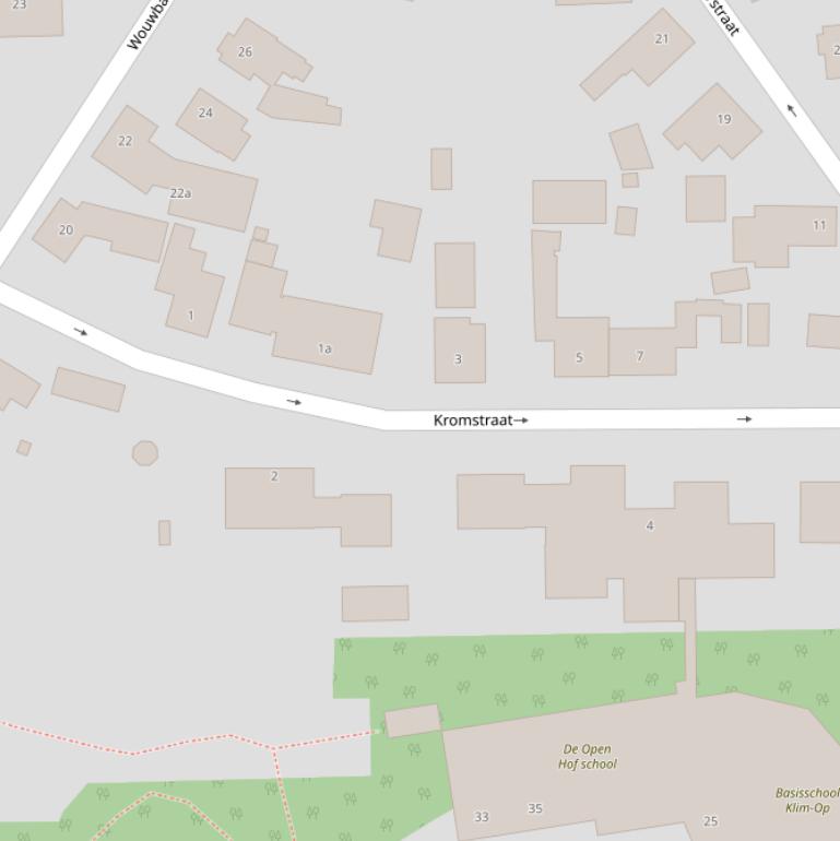 Kaart van de Kromstraat.