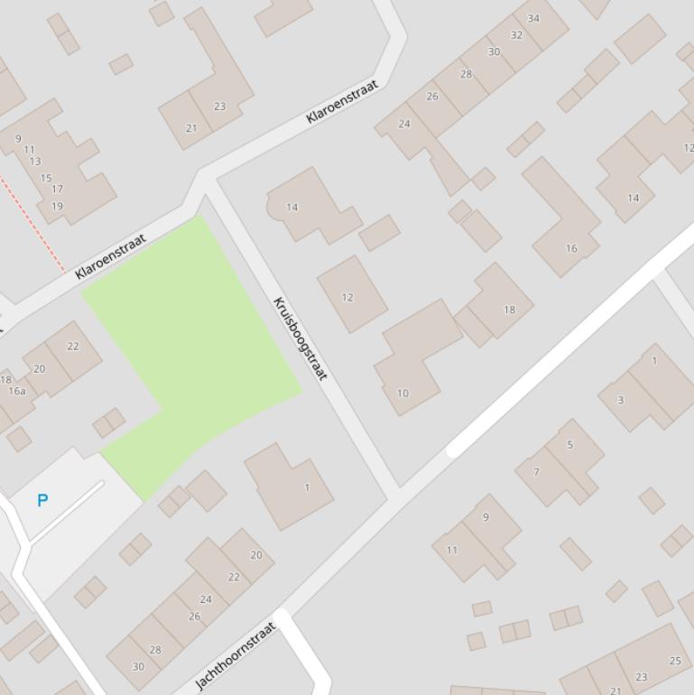 Kaart van de Kruisboogstraat.