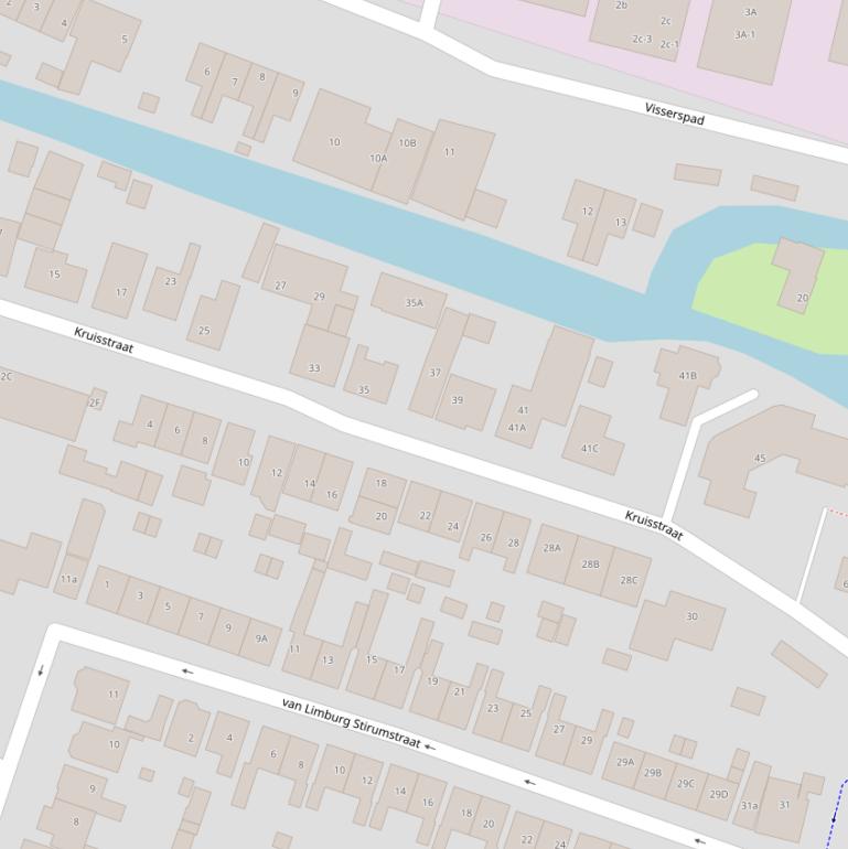 Kaart van de Kruisstraat.