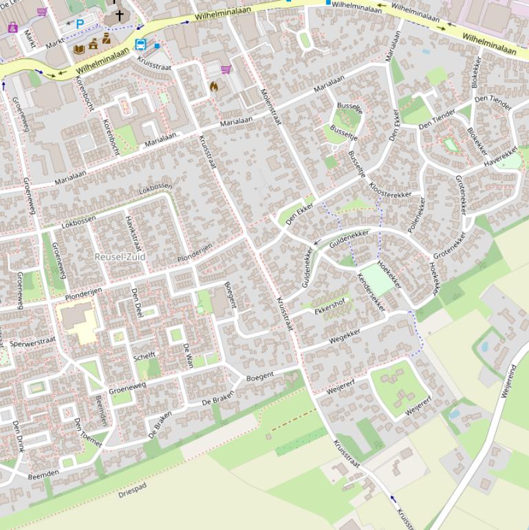 Kaart van de Kruisstraat.