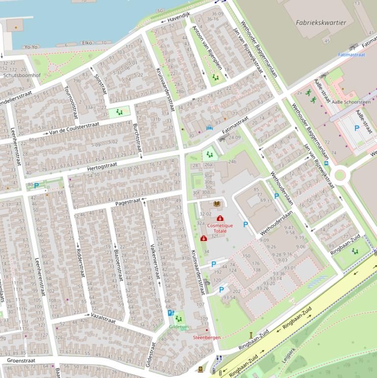 Kaart van de Kruisvaardersstraat.