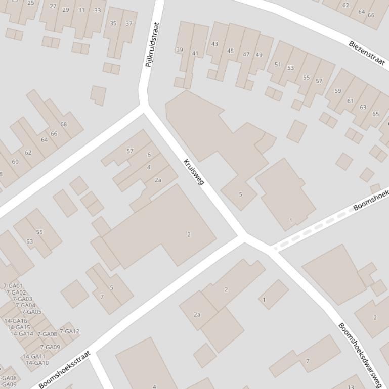 Kaart van de Kruisweg.