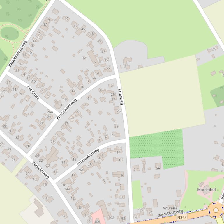 Kaart van de Kruisweg.