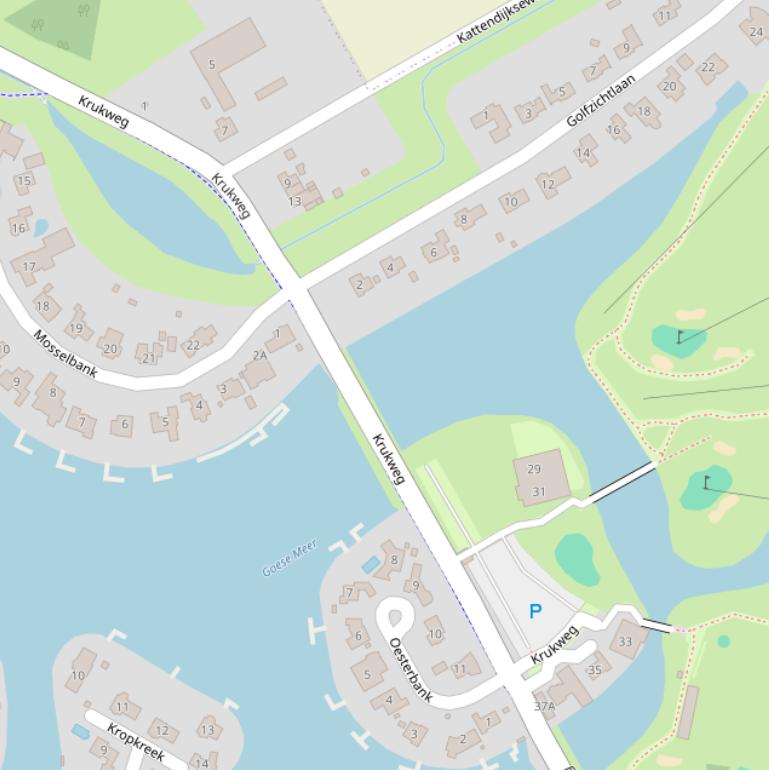 Kaart van de Krukweg.