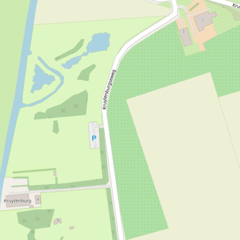 Kaart van de Kruytenburgseweg.