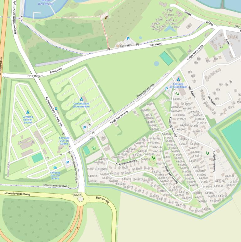 Kaart van de Kuijerdamseweg.