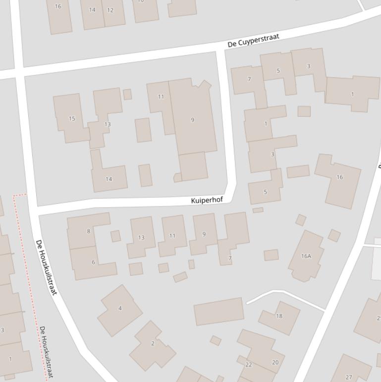 Kaart van de Kuiperhof.