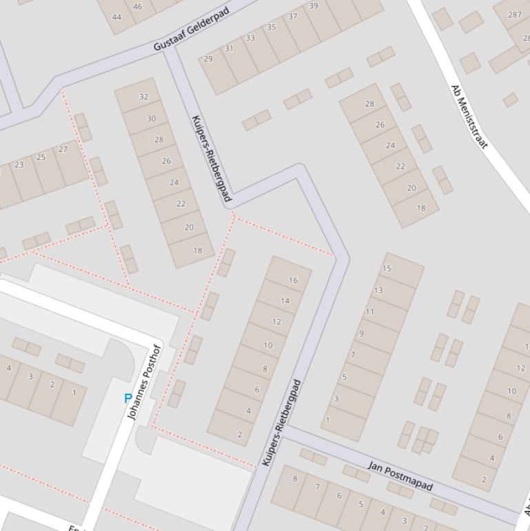 Kaart van het Kuipers-Rietbergpad.