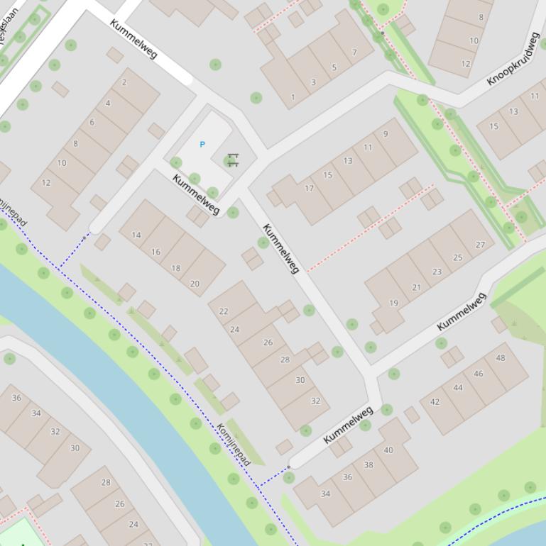 Kaart van de Kummelweg.