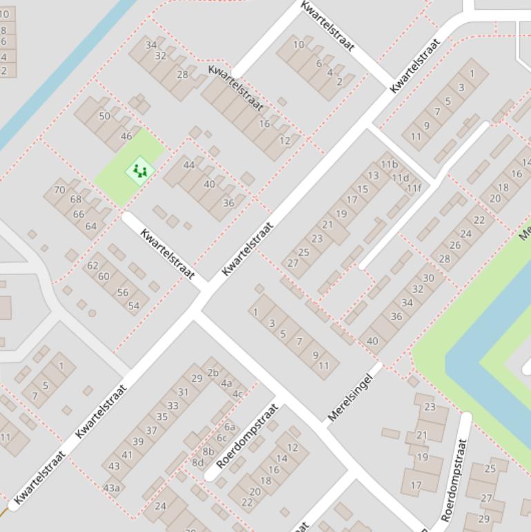 Kaart van de Kwartelstraat.