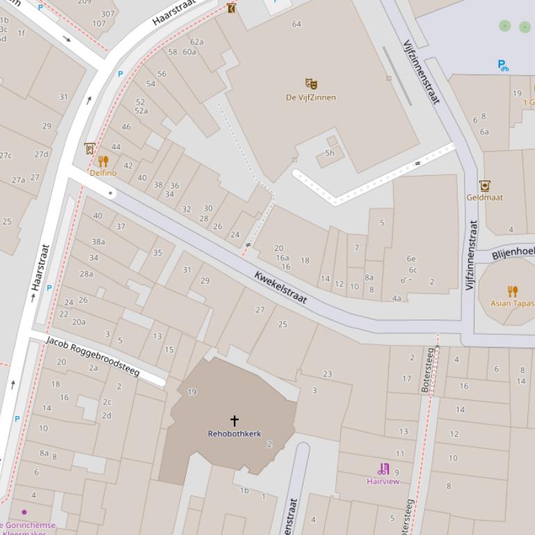 Kaart van de Kwekelstraat.