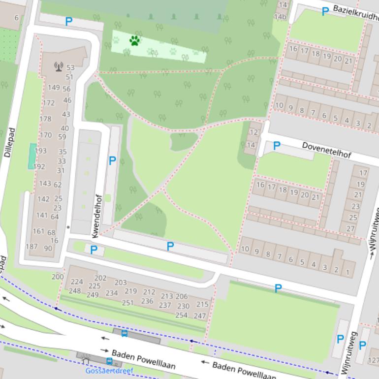 Kaart van de Kwendelhof.